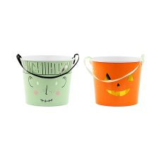 Wiaderka na cukierki Halloween, 13.5 cm, mix (1 op. / 2 szt.)