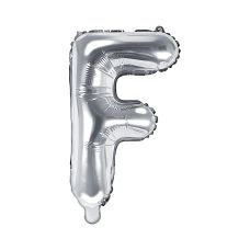 Balon Foliowy Litera F Srebrny 35cm do Powietrza