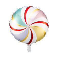 Balon Foliowy Cukierek Mix Kolorów ze Złotym Nadrukiem 35 cm