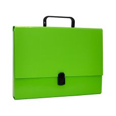 Teczka pudełko OFFICE PRODUCTS z polipropylenu A4 5 cm jasnozielona z rączką i zamkiem