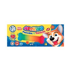 Plastelina Astrino 12 kolorów zestaw szkolny