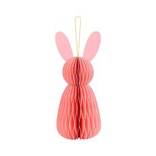 Dekoracja Papierowa Honeycomb Króliczek Różowy 30 cm