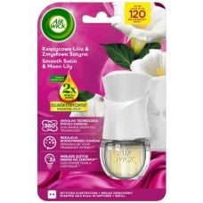 Odświeżacz powietrza Air Wick Elektryczny komplet 19ml Księżycowa Lilia & Zmysłowa Satyna
