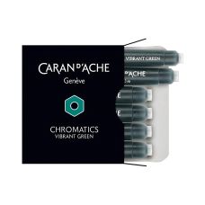 Naboje do piór Caran d'Ache Chromatics Vibrant Green ciemnnozielone 6 sztuk