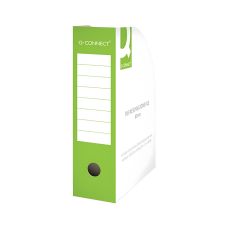 Pojemnik na dokumenty kartonowy Q-CONNECT otwarty A4 80 mm zielony