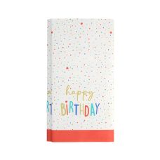 Obrus papierowy składany Happy Birthday 120 x 180 cm 1 szt.