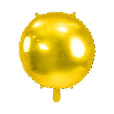 Balon Foliowy Okrągły Lustrzany Złoty 59 cm