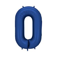 Balon Foliowy Cyfra 0 Satynowy Granatowy 86cm
