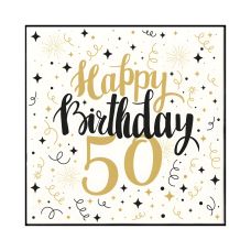 Serwetki premium birthday "50" 40cmx40cm 50szt