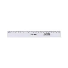 Linijka biurowa DONAU, przezroczysta, długość 20 cm, 1 sztuka