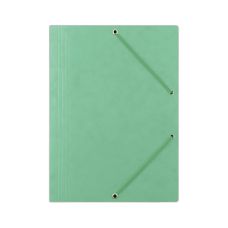Teczka z gumką OFFICE PRODUCTS z preszpanu A4 390gsm 3-skrytka jasnozielona