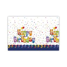 Obrus wielorazowy happy birthday 120x180cm 1szt