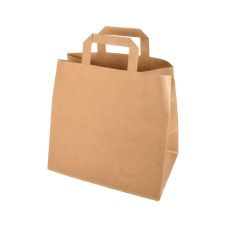 Torba papierowa z uchwytem brązowa 26 x 14 x 30 cm opakowanie 50 sztuk