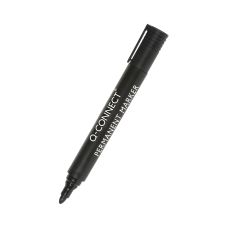 Marker permanentny Q-CONNECT okrągły pędzel 2-3 mm czarny tusz