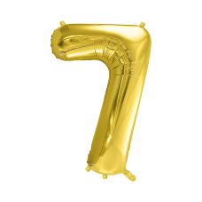 Balon Foliowy Cyfra 7 Jasne Złoto 72cm
