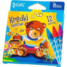Kredki świecowe TETISKI 12 kolorów KT015-AB