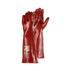 Rękawice chemiczne RS PVC, długość 45 cm, rozmiar 10, czerwone