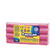 Plastelina szkolna Astra 1kg różowa jasna