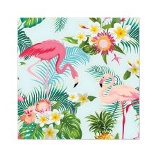 Serwetki papierowe 3-warstwowe z wzorem Flamingos 1/4 format 33 x 33 cm 20 sztuk