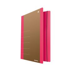 Teczka z gumką DONAU Life kartonowa A4 500gsm 3-skrzydłowa różowa