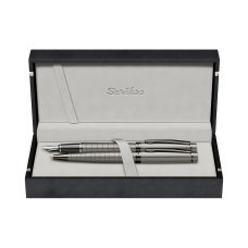 Zestaw pióro i długopis Scrikss Honour 38 w etui, kolor szary