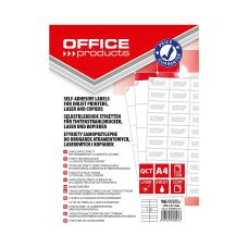 Etykiety OFFICE PRODUCTS, 105x37mm, białe, 100 ark.