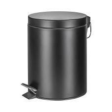 Kosz ze stopką Donau Home, wolnoopadający, 5l, czarny