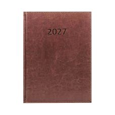 Kalendarz Książkowy A4 Tygodniowy Agenda 2027 Brązowy O-press