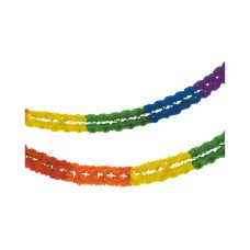 Girlanda papierowa kolorowa wzór tęcza średnica 16 cm długość 10 m 1 sztuka