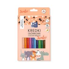 Kredki ołówkowe Oxford Kids Jumbo, 12 kolorów, zestaw dla dzieci