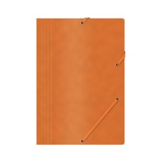 Teczka z gumką OFFICE PRODUCTS preszpan A4 390gsm 3-skrzydłowa pomarańczowa