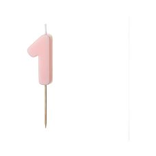 Świeczka Urodzinowa Cyferka 1 Jasnoróżowa 5.5 cm