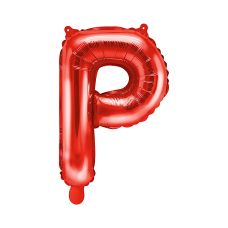 Balon foliowy Litera 'P' 35cm czerwony