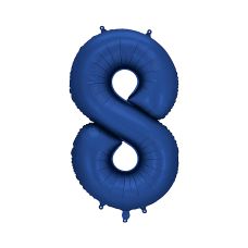 Balon Foliowy Cyfra 8 Granatowy 86 cm do Powietrza i Helu
