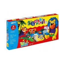 Masa Plastyczna CiastoPlasto AMOS 8 Kolorów po 18g