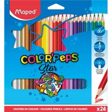 Kredki Trójkątne Maped ColorPeps 24 Kolory FSC