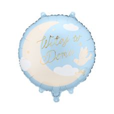 Balon Foliowy Pastylka „Witaj w Domu” Jasnoniebieski 35x35 cm