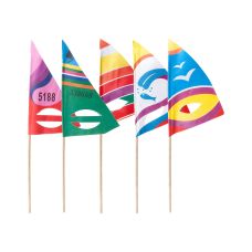 Patyczki dekoracyjne papierowe wzór Surf Sail długość 18 cm opakowanie 100 sztuk