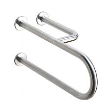 Poręcz stała dla niepełnosprawnych 3-podporowa prawa 550 mm stal szlachetna matowa