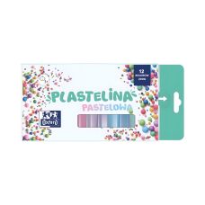 Plastelina Oxford pastelowa 12 kolorów zestaw kreatywny do modelowania
