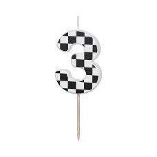 Świeczka Urodzinowa Cyferka 3 Szachownica 5.5 cm