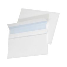 Koperty samoklejące białe C5, otwierane po długim boku, 90 gsm, 500 sztuk