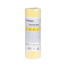 Ścierka z wiskozą 70% DONAU HOME rolka fala 23x39cm 25 listków żółta