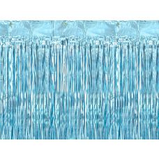 Kurtyna Dekoracyjna Metalizowana Niebieska 90x250cm