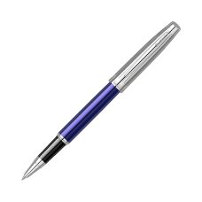 Długopis kulkowy Scrikss 39 premium, w kolorze ciemnoniebieskim, chromowany
