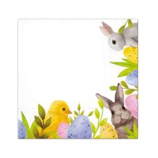 Serwetki 3-warstwowe wielkanocne bunny corner 33x33cm 20 szt.