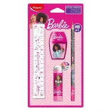 Zestaw Artykułów Szkolnych BARBIE MAPED 4 elementy