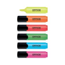 Zakreślacz fluorescencyjny Office Products 2-5 mm szerokość linii 6 sztuk mix kolorów