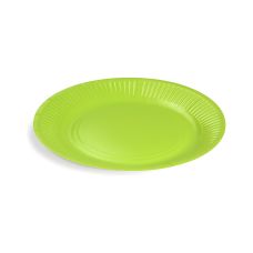 Talerz papierowy okrągły zielony średnica 23 cm elegancki wzór 10 sztuk
