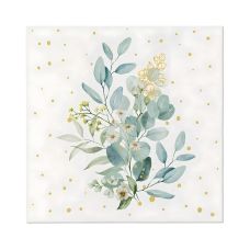 Serwetki papierowe Premium Airlaid z wzorem Eucalyptus 1/4 składane 40 x 40 cm 50 sztuk